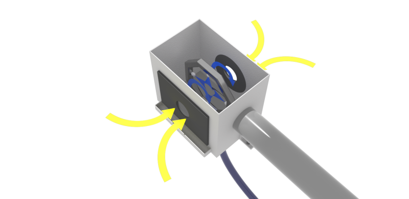 3d rendering of Ring/Nozzle type vacuum coating head