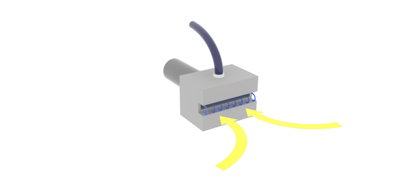 3d rendering of Selective Remote type vacuum coating head