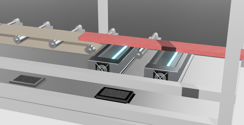 CAD rendering of Stanza UV Curing Oven interior