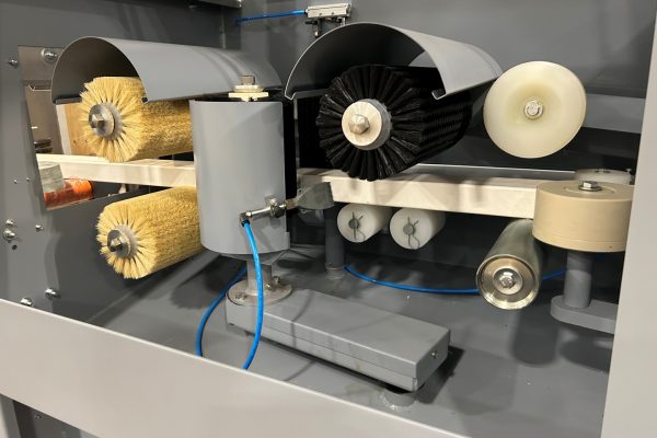 brush coater interior