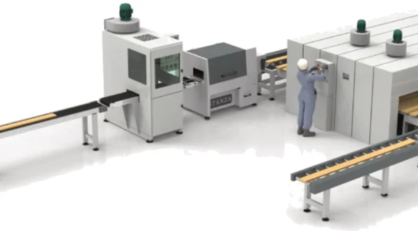 3D rendering of a Factory Priming and Finishing Line by Stanza Machinery